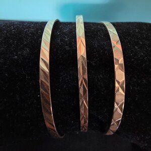 VINTAGE 18K GOLD SET OF 3 SMALL/CHILD BANGLES